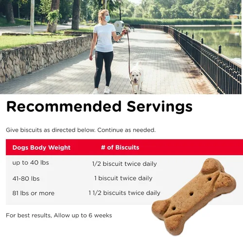 Miniatura 5 de Nutri-Vet Galletas de cadera y articulaciones para perros, suplemento de movilidad de razas grandes, 300 mg de glucosamina por golosina para perros