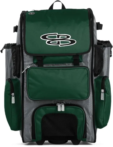 Miniatura 18 de Boombah Rolling Superpack - Bolsa para equipo de béisbol/sóftbol, varios colores, mango telescópico y capacidad para 4 murciélagos, versión