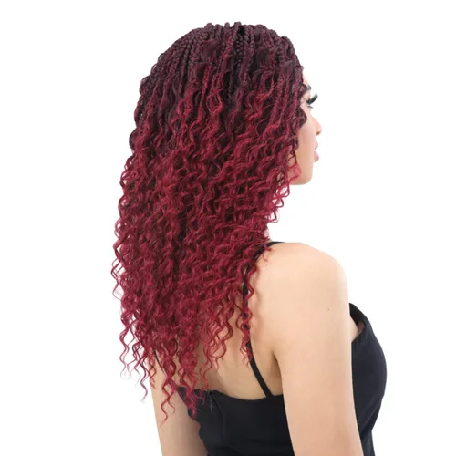 Miniatura 6 de FreeTress - Trenzas de ganchillo boho hippie de 12 pulgadas (caramelo)