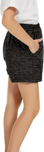Miniatura 4 de BYONEME Pantalones cortos deportivos para niñas pequeñas y grandes, para entrenamiento, baloncesto, fútbol, deportes, para niñas adolescentes