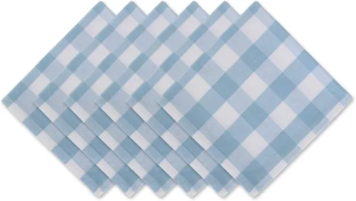 Miniatura 14 de DII Buffalo Check Collection - Juego de manteles individuales clásicos de granja, 13x19, naranja y negro, 6 piezas