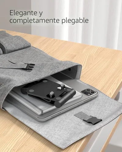 Miniatura 5 de Nulaxy 2 Pack Soporte Plegable Dual para Teléfono Celular, Soporte de Escritorio Completamente Ajustable Compatible con iPhone 17 16 15 14 13 12 11