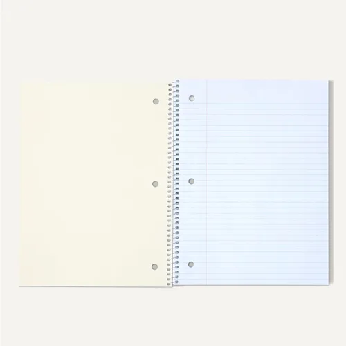 Miniatura 4 de Amazon Basics Cuaderno espiral con rayas universitarias, 70 hojas, 10.5 x 8 pulgadas, colores sólidos surtidos, paquete de 5 Varios colores lisos
