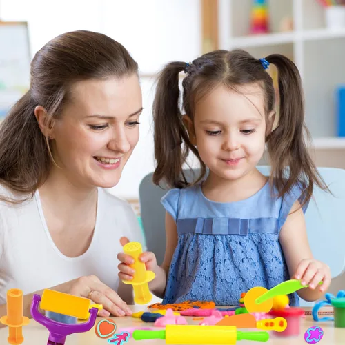 Miniatura 2 de Juego de herramientas de plastilina, 18 piezas de juegos de plastilina para niños de 4 a 8 años, accesorios creativos de plastilina con cortadores