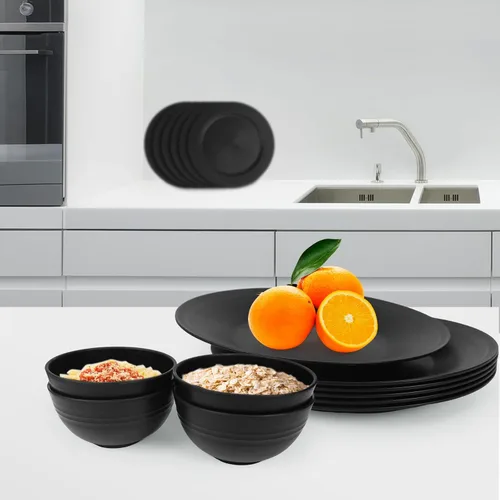 Miniatura 7 de Juego de 4 boles de 680 g/24 oz de paja de trigo para cereales, livianos, irrompibles, para fideos, fruta, sopa y arroz, aptos para lavavajillas