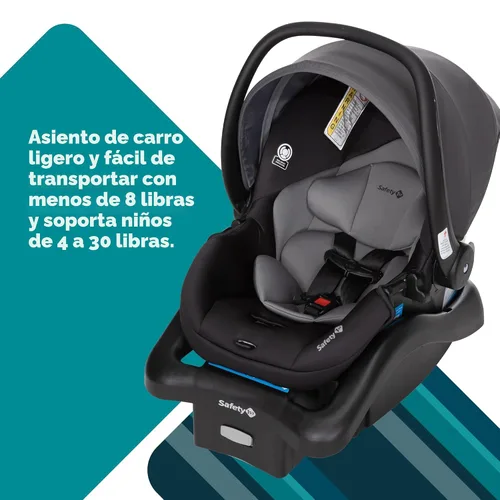 Miniatura 6 de Sistema de viaje tranquilo con asiento de coche para bebé de 35 libras de Safety 1st, rosado, (Monument 2)