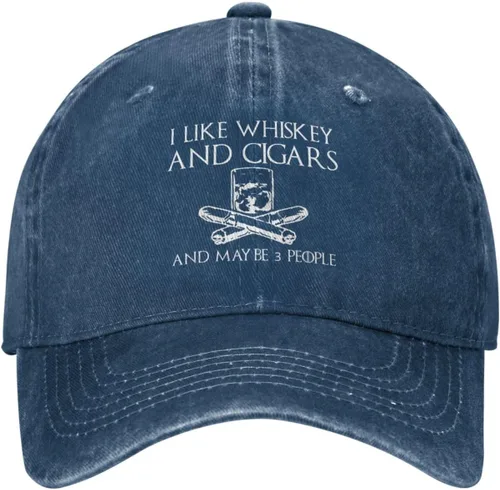 Miniatura 86 de Philysonic Funny Hat I Like Whisky and Cigars and Maybe 3 People Sombreros para Hombres Gorras de Béisbol Gorras Ajustables