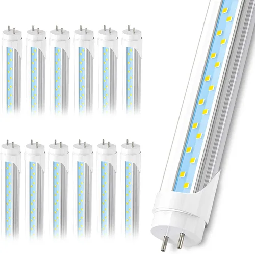 Miniatura 9 de JESLED Tubo de luz LED T8 de 2 pies, 12 W (equivalente a 30 W), 1680 LM, 6000 K, derivación de lastre, reemplazo de bombilla fluorescente F20T12
