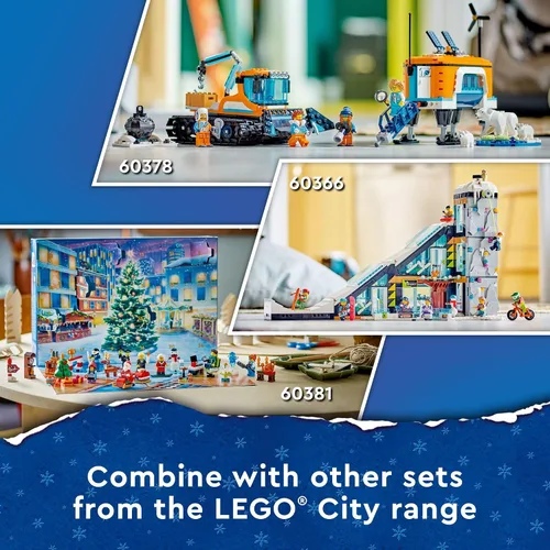 Miniatura 6 de Calendario de Adviento LEGO City 2023 60381 Cuenta regresiva de Navidad Conjunto de juego, idea de regalo para contar los días hasta la aventura