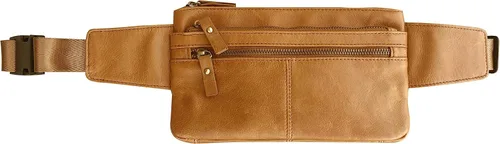Roma Leathers Riñonera de cuero vintage Riñonera de piel de vaca marrón claro de primera calidad Correa de cintura ajustable Bolsa de cinturón