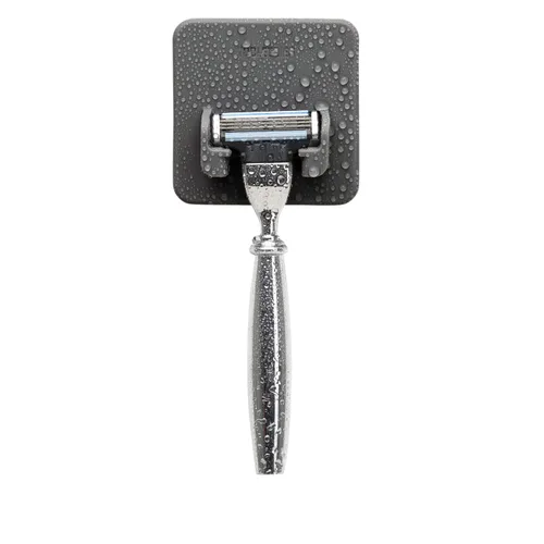 TOOLETRIES The Mason Razor Holder - Soporte de silicona para ducha y baño, organizador de maquinilla de afeitar montado en la pared con residuos no