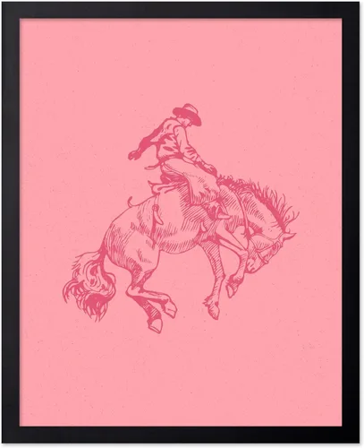 Miniatura 103 de Poster Master Póster de Rodeo marrón – Estampado retro de vaquero sobre caballo – Arte de vaquero – Arte occidental – Arte del salvaje oeste