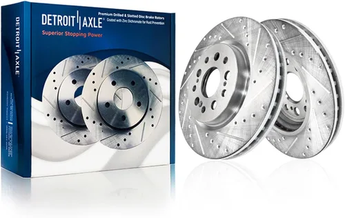 Miniatura 37 de Detroit Axle - Rotores de freno para Toyota Avalon 2020-2021 Camry 2020-2024, repuesto de rotores de freno de disco perforados y ranurados: rotor