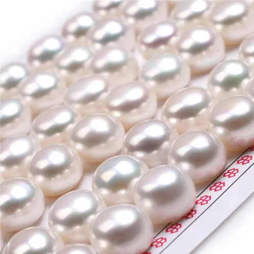 27 pares de perlas cultivadas de agua dulce de grado AAA de 0.394 pulgadas (0.394 in), color gris medio perforado para hacer aretes y joyas (blanco)