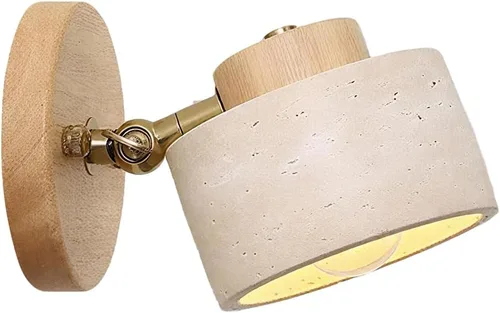 Miniatura 8 de Aplique de pared ajustable de piedra natural - Lámpara de baño de mármol con cableado directo, lámpara rústica de estilo campestre, iluminación