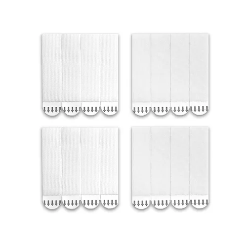 Miniatura 12 de 48 pares (96 tiras) de tiras pequeñas para colgar cuadros, resistentes, tiras de montaje de imágenes, cinta extraíble de gancho y bucle, colgador