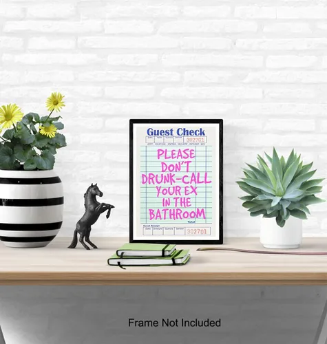 Miniatura 5 de Arte de pared de baño preppy para mujeres - divertido y moderno letrero de baño para invitados - imágenes de accesorios de baño rosa retro moderno