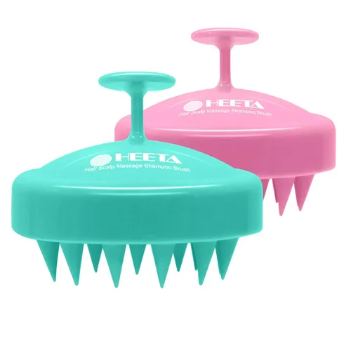Miniatura 12 de HEETA Masajeador para el cuero cabelludo para el crecimiento del cabello, cepillo de champú de silicona para el cuero cabelludo, cepillo exfoliante