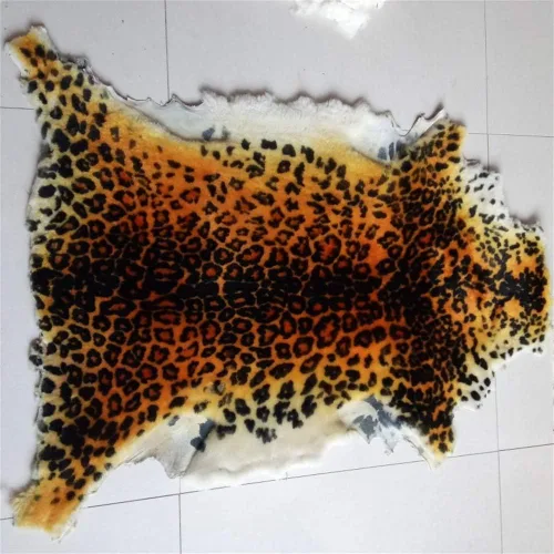 Miniatura 4 de Alfombra de Área Estilo Chic con Estampado de Tigre Leopardo Piel de Oveja Australiana Alfombra Suave de Felpa Manta de Piel de Cordero Alfombra