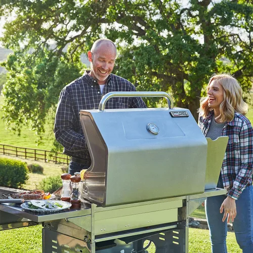 Miniatura 9 de Royal Gourmet GA4402S Parrilla de gas propano de 4 quemadores con quemador lateral y estante de calentamiento, parrilla de gas de acero inoxidable