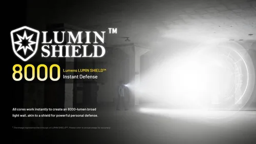 Miniatura 3 de Nitecore EDC37 Linterna de 8000 lúmenes de forma plana, carga rápida USB-C con pantalla OLED digital y pegatina de bloqueo de seguridad