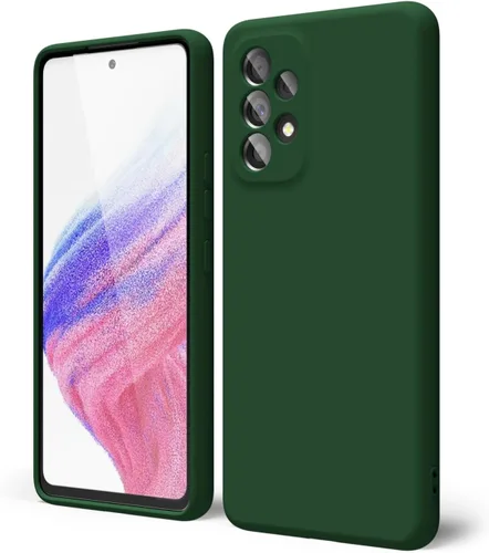 Miniatura 249 de oakxco Funda para teléfono Samsung Galaxy A12 con agarre de silicona líquida, linda delgada fina suave cubierta de gel de goma TPU lisa para mujeres