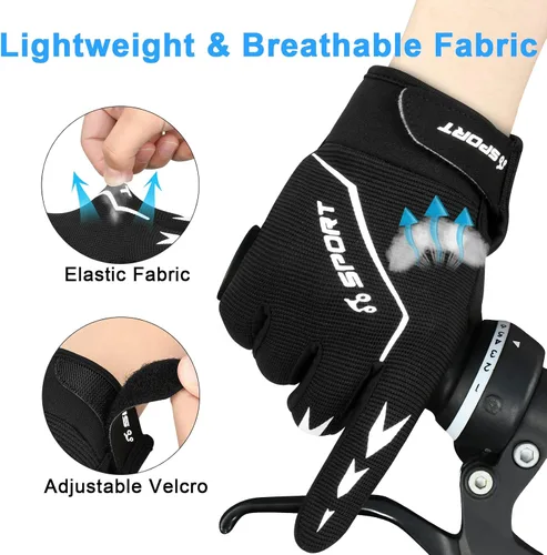 Miniatura 4 de Guantes de ciclismo para hombresmujeres-almohadilla de gel de 0.197 in guantes antideslizantes de bicicleta de carretera para MTB ciclismo