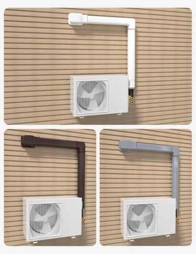 Miniatura 6 de Juego de cubierta de pared de entrada de 3 pulgadas, accesorio de PVC para decoración para mini división sin conductos, CA central y bombas