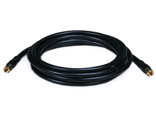 Miniatura 4 de Monoprice RG6 Quad Shield CL2 - Cable coaxial con conector tipo F para televisión, 1.5 pies Negro