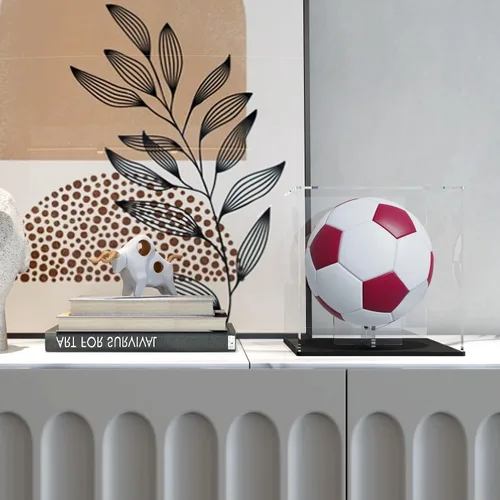 Miniatura 6 de Vitrina para Fútbol Americano con Soporte Elevador, Caja Acrílica para Fútbol Americano de Tamaño Completo, Balonmano, Dodgeball, Almacenamiento