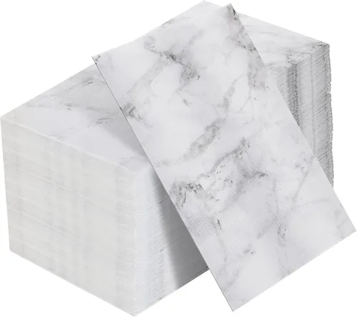 Zonon 150 toallas de mano de papel de mármol para baño, toallas de mano desechables para invitados, papel decorativo, servilletas de cena