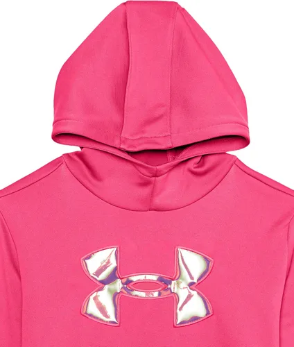 Miniatura 3 de Under Armour Armourfleece - Sudadera con capucha y logo grande iridiscente para niña