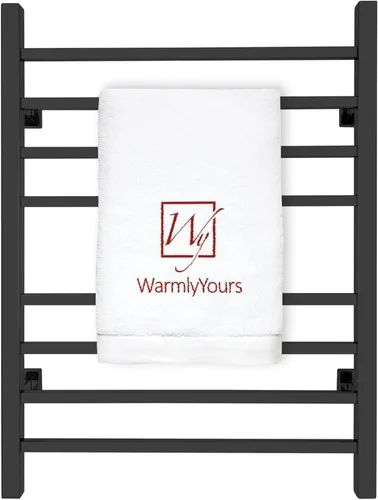 Miniatura 17 de WarmlyYours Toallero térmico para baño, calentador eléctrico de toallas y secadora de oro pulido, montado en la pared, enchufe o cableado de 120 V