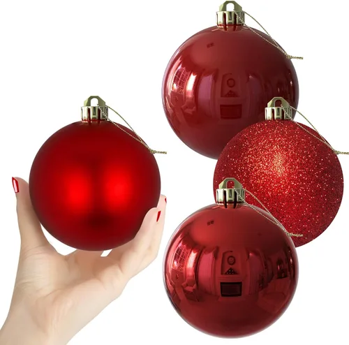 Miniatura 146 de Bolas de Navidad Grandes de 3.2" en Azul Bebé - Adornos para Árbol de Navidad, Bolas Colgantes Inastillables para Cumpleaños, Halloween, Boda