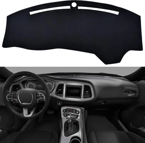 Miniatura 11 de SPEEDWOW Tapete para cubierta de tablero de instrumentos compatible con Ford F150 1997-2003 sin sensor climático/sensor de luz