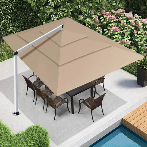 Miniatura 44 de EliteShade USA Sombrilla de Mercado de 10 Años Sin Decoloración de 9 Pies 3 Niveles Sombrilla de Patio Sombrilla de Mesa para Exteriores con Beige