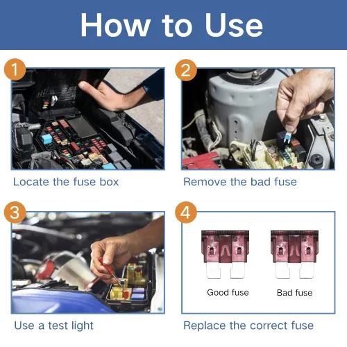Miniatura 6 de ZIPCCI 266 piezas – Kit surtido de fusibles para automóvil, mini y fusibles automotrices estándar, fusible automático de hoja para accesorios de RV