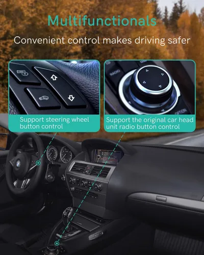 Miniatura 3 de Adaptador Bluetooth 5.0 aptX-HD con cable Y compatible con sistemas BMW CCC/CIC con interfaz USB+AUX (3000B)