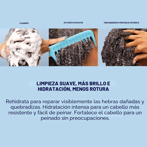 Miniatura 8 de SheaMoisture Champú y acondicionador, hidratación y reparación de miel de manuka y yogur + tratamiento potencial de proteínas, mascarilla capilar