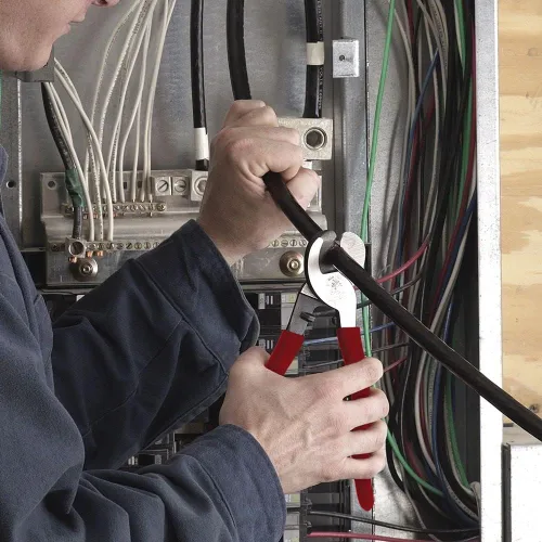 Miniatura 4 de Klein Tools Paquete de cortadores de cables y herramienta crimpadora Cortador de cables Journeyman + herramienta de engaste para terminales