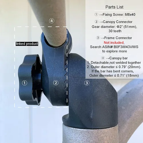 Miniatura 5 de Accesorios de plástico para columpio de jardín para RUS4180-2002 Swing, engranaje de 2 "con 30 dientes (1PCS/CTN)