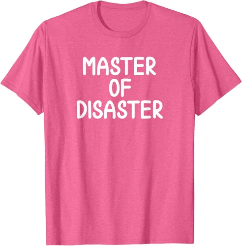 Miniatura 31 de Camiseta divertida con texto en inglés "Master Of Disaster
