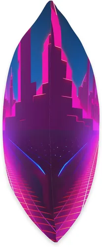 Miniatura 2 de PP Accessories Retrowave Street 80s Vaporwave Synthwave Throw Pillow, 16x16, Multicolor