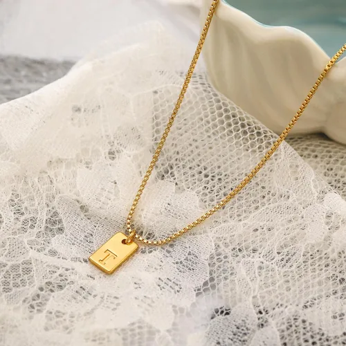 Miniatura 6 de KOHOTA Collares con inicial para mujer, chapado en oro de 14 quilates, collar con letra con nombre, delicado collar con dije de inicial, joyería