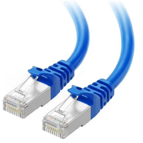 Cable Matters Cable Ethernet Cat 6A blindado sin enganches de 10 Gbps - 20 pies, cable Cat 6A, cable Cat6A, cable Ethernet, azul