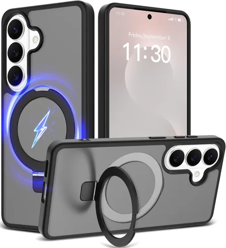 Miniatura 50 de Funda con soporte ultra magnético para iPhone 17 Pro Max [protección militar contra caídas] [compatible con MagSafe] a prueba de golpes, translúcida