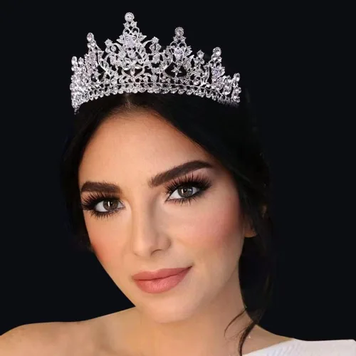 Miniatura 2 de LOVFOIVER Crown and Tiara for Women, Princess Crowns for Girls Crystal Queen Tiaras, Rhinestone Wedding Headband for Bridal