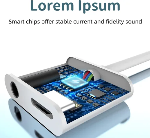 Miniatura 3 de Adaptador de audio para auriculares USB-C a 0.138 in (paquete de 2) 2 en 1 DAC tipo C Jack divisor AUX cable compatible con Samsung Galaxy LG Pixel
