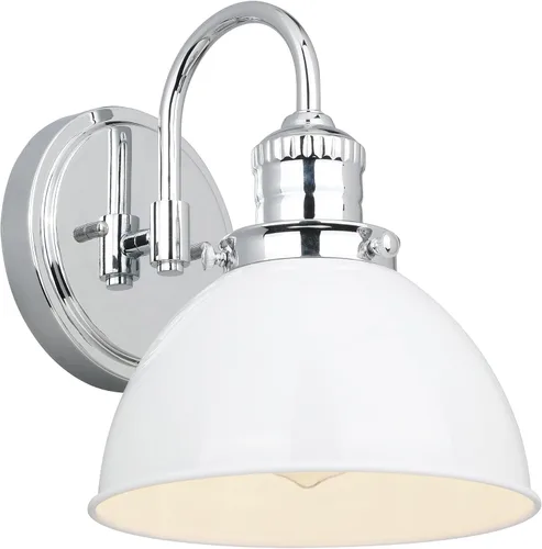 Miniatura 45 de Design House 519892 Kimball Industrial Farmhouse Luz de Pared Interior de 1 Luz con Pantalla de Metal para Pasillo, Baño, Cocina, Vestíbulo, Pintura