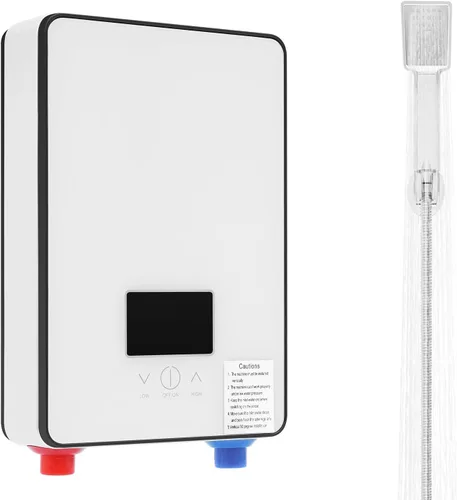 Miniatura 9 de Calentador de agua instantáneo sin tanque de 6500 W, calentador de agua eléctrico para debajo del fregadero con pantalla LED, calor rápido de 3